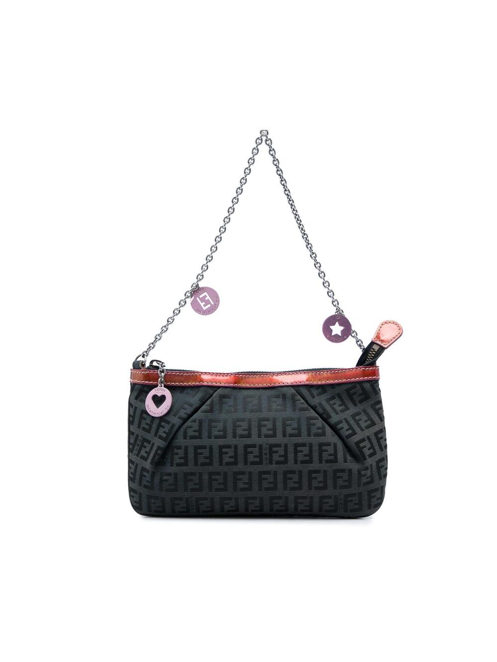 Fendi Zucchino Canvas Chain Pochette #376337F54B